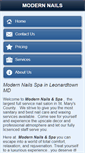 Mobile Screenshot of modernnailsmd.com